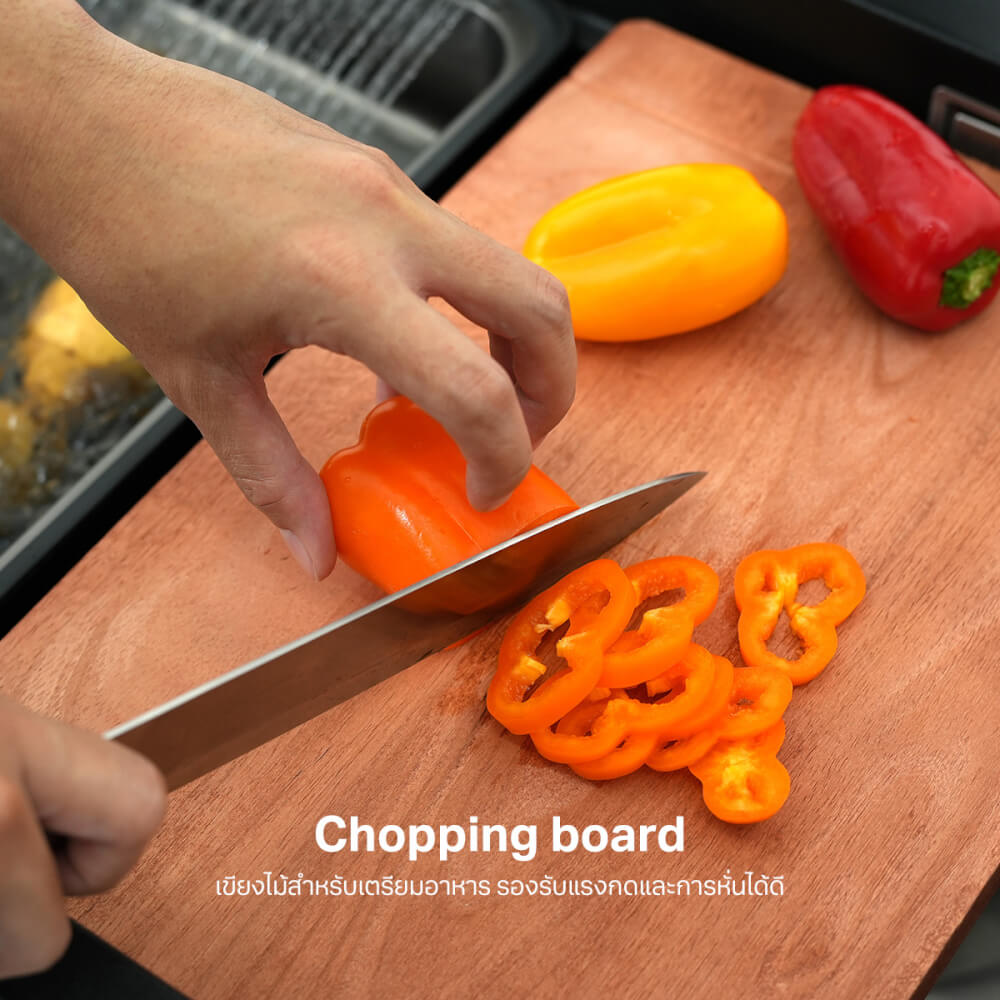 ซิงค์ล้างจานแกรนิตม่ายน้ำตก 1 หลุม หินแกรนิตสังเคราะห์ EVE รุ่น ROMA 750/480 BLACK ขนาด 75 ซม. สีดำ